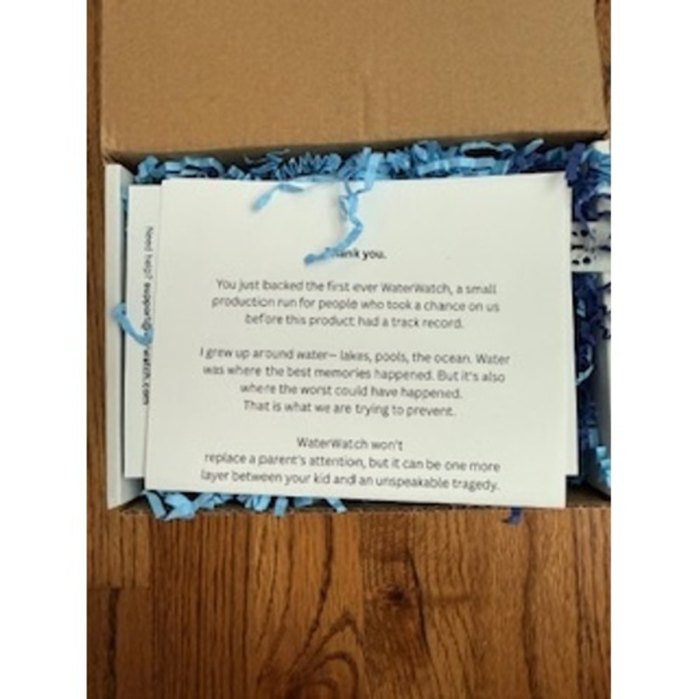 WaterWatch Water-Awareness Alert Wearable Kids White New Pool Safety Device